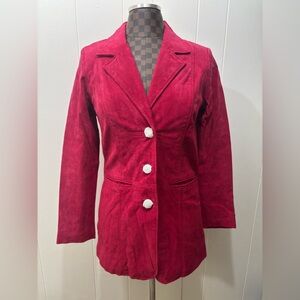 NWT Denim & Co. Washable Suede Button Front Jacket